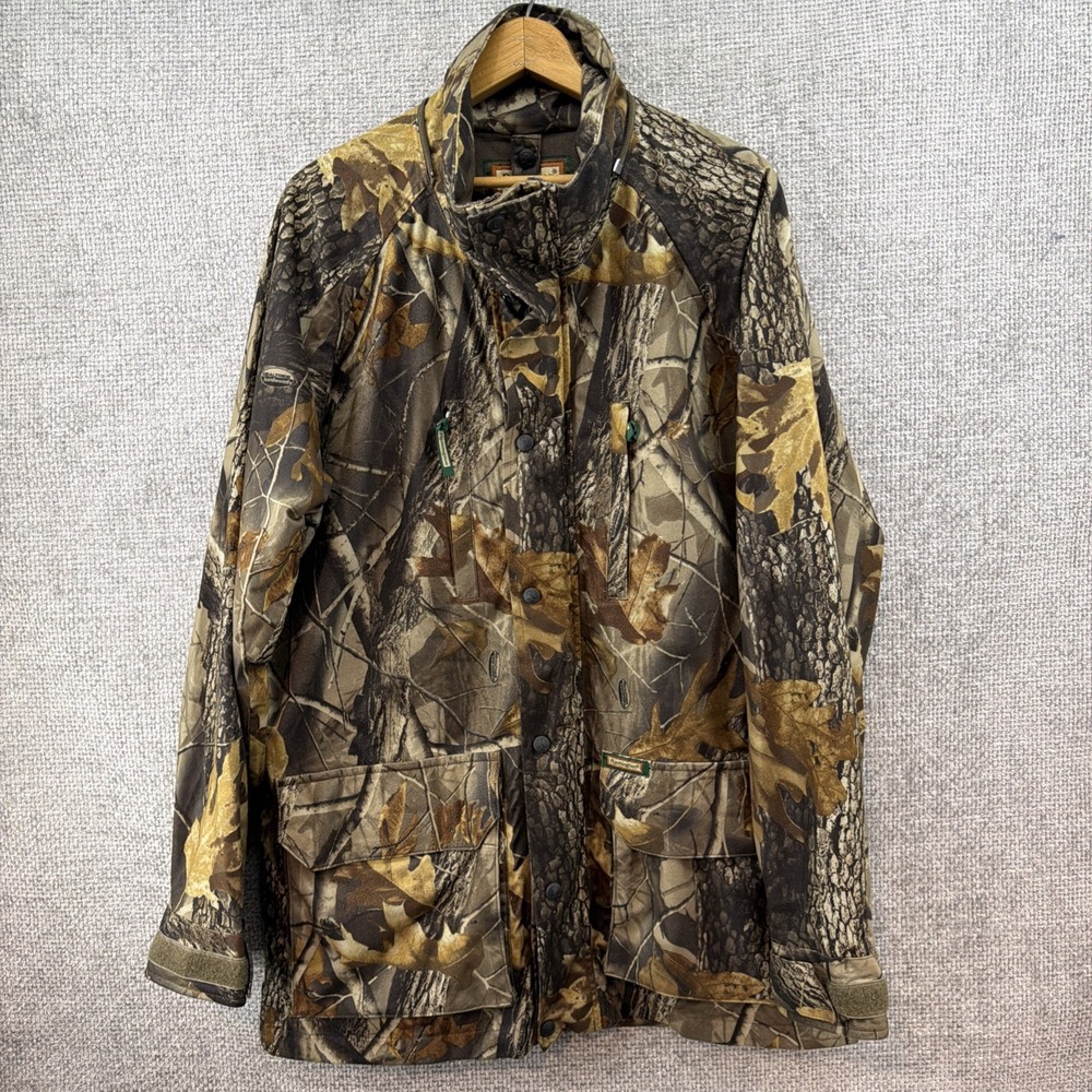 Vintage Remington Realtree Hardwoods Hunting Camo Zip Jacket Mens M 50 in Chest - Picture 2 of 16